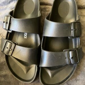 Black Big Buckle Birkenstock Arizona Sandals 9 Mint Condition